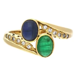 Edelstein-Ring Gelbgold