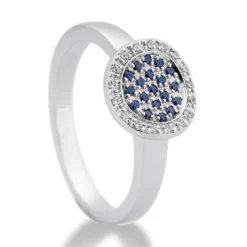 Edelstein-Ring Silber rhodiniert