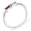 Edelstein-Ring Silber rhodiniert