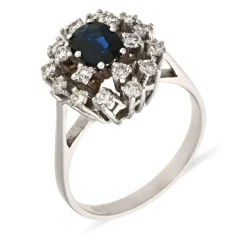 Edelstein-Ring Weißgold