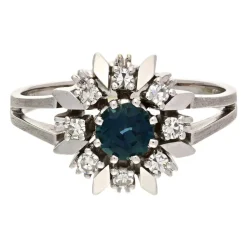 Edelstein-Ring Weißgold