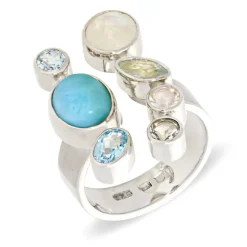 Farbstein-Ring Silber
