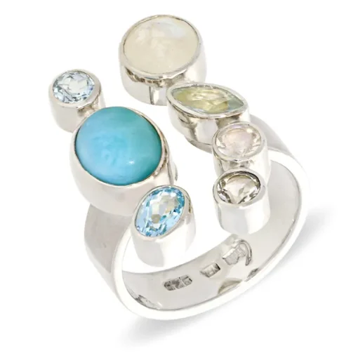 Farbstein-Ring Silber