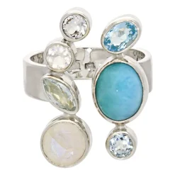 Farbstein-Ring Silber