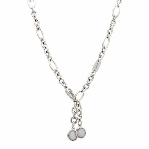 Glas-Kette Silber