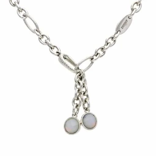 Glas-Kette Silber