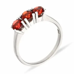 Granat-Ring Weißgold