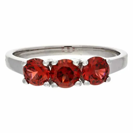 Granat-Ring Weißgold