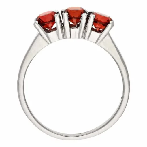 Granat-Ring Weißgold