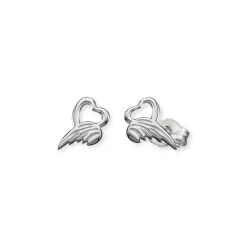 Herzengel Ohrstecker Silber