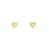 Herz-Ohrschmuck Gelbgold