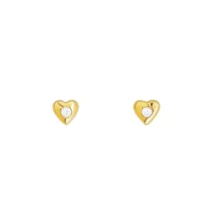 Herz-Ohrschmuck Gelbgold