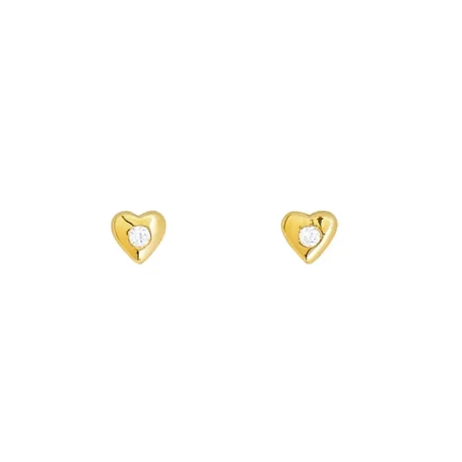 Herz-Ohrschmuck Gelbgold