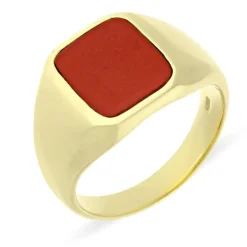 Jaspis-Siegelring Gelbgold