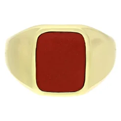 Jaspis-Siegelring Gelbgold