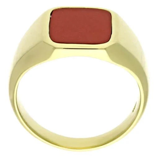 Jaspis-Siegelring Gelbgold
