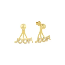 JOOP! Zirkonia-Ohrstecker Silber, vergoldet