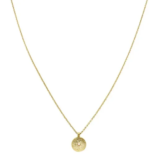Kette mit Brillant-Anhänger Gelbgold