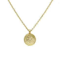 Kette mit Brillant-Anhänger Gelbgold