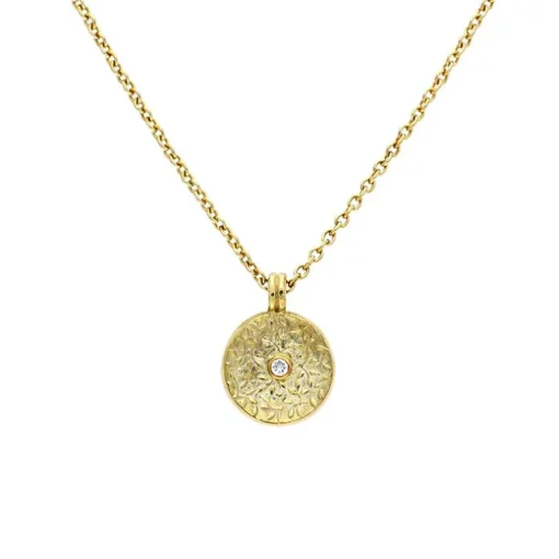 Kette mit Brillant-Anhänger Gelbgold