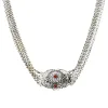 Korallen-Halsschmuck Silber