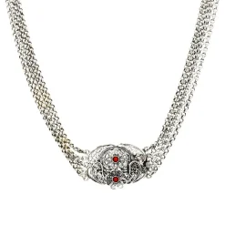 Korallen-Halsschmuck Silber