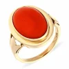 Korall-Ring Gelbgold