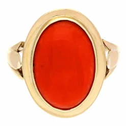 Korall-Ring Gelbgold