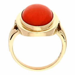 Korall-Ring Gelbgold