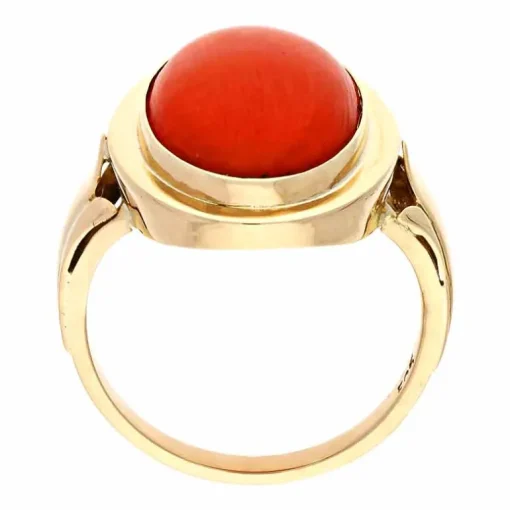 Korall-Ring Gelbgold