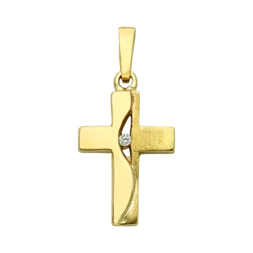 Kreuz-Anhänger Gelbgold