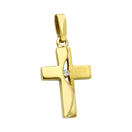 Kreuz-Anhänger Gelbgold