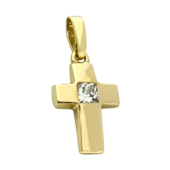 Kreuz-Anhänger Gelbgold