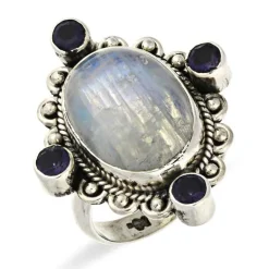 Labradorit-Ring Silber