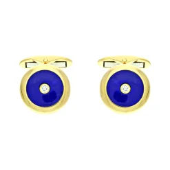Lapislazuli-Manschettenknöpfe Gelbgold