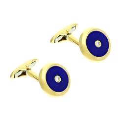 Lapislazuli-Manschettenknöpfe Gelbgold