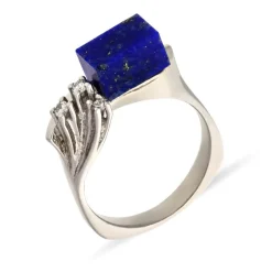 Lapislazuli-Ring Weißgold