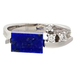 Lapislazuli-Ring Weißgold
