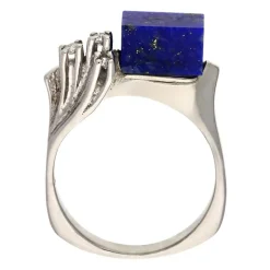 Lapislazuli-Ring Weißgold