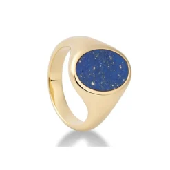 Lapislazuli-Siegelring Gelbgold