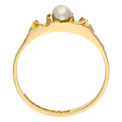 Lapponia-Perl-Ring Gelbgold