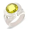 Lemonquarz-Ring Silber