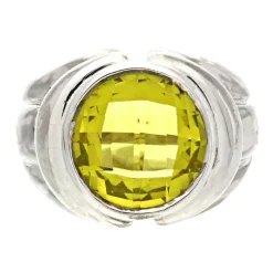Lemonquarz-Ring Silber