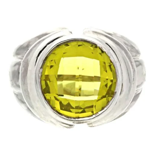 Lemonquarz-Ring Silber