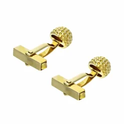 Manschettenknöpfe 'Golfbälle' Gelbgold