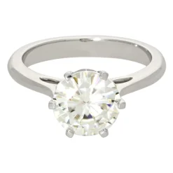Moissanit-Ring Weißgold