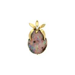 Opal-Anhänger Gelbgold