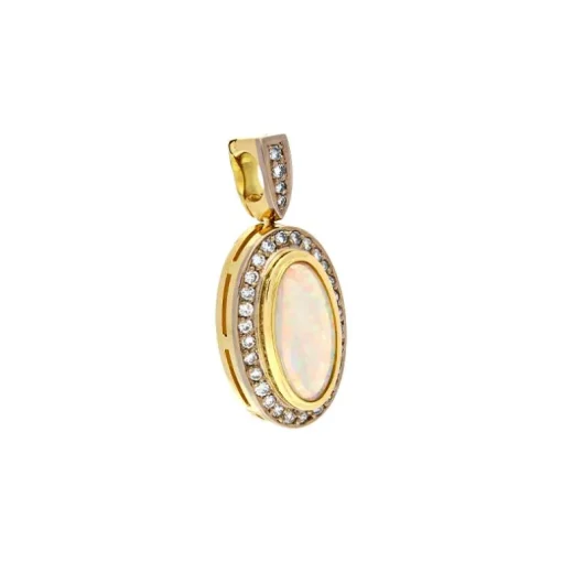 Opal-Anhänger Gelbgold