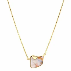 Opal-Collier Gelbgold