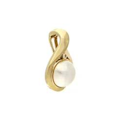 Perl-Clip-Anhänger Gelbgold